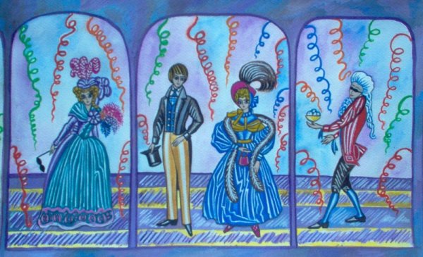 Маскарад рисунок для детей