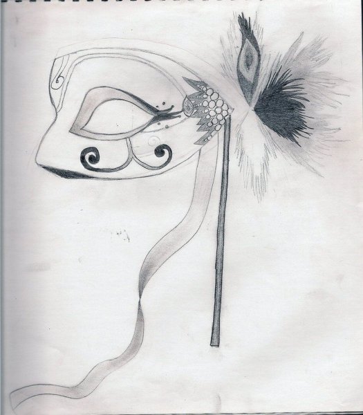 Маскарад карандашом