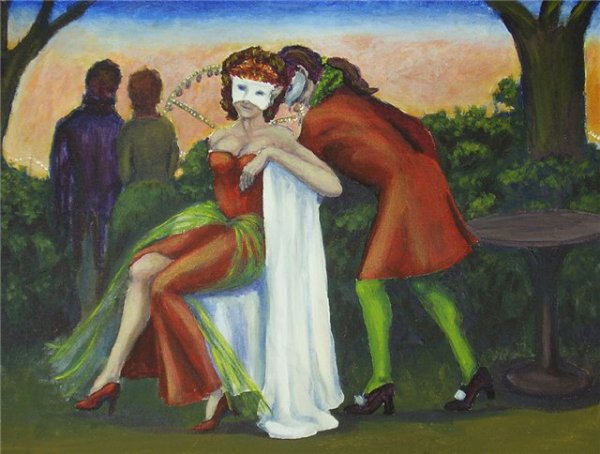 Рисунок по теме, бал карнавал.