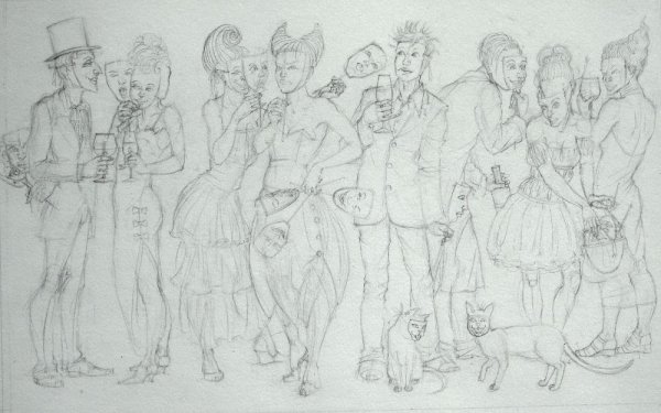 Маскарад рисунок карандашом