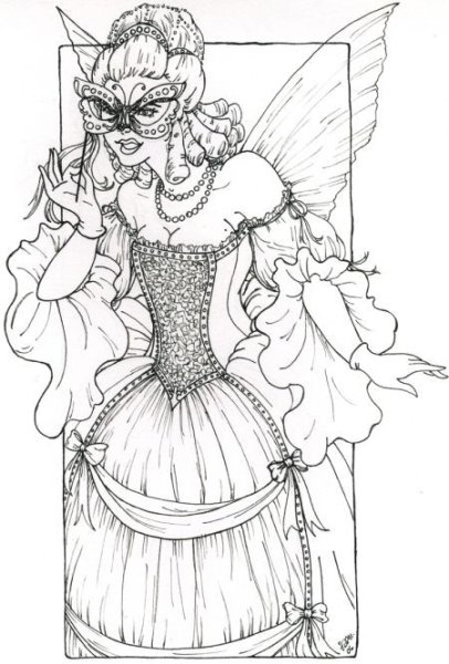 Бал маскарад раскраска