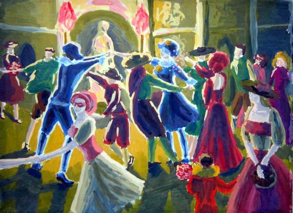 Бал маскарад рисунок