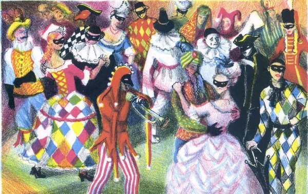 Бал маскарад иллюстрации