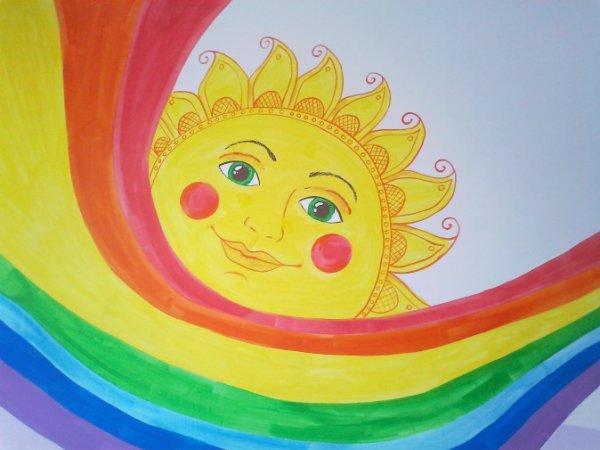 Рисование радуги в детском саду