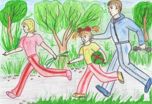 Спорт в моей семье рисунки