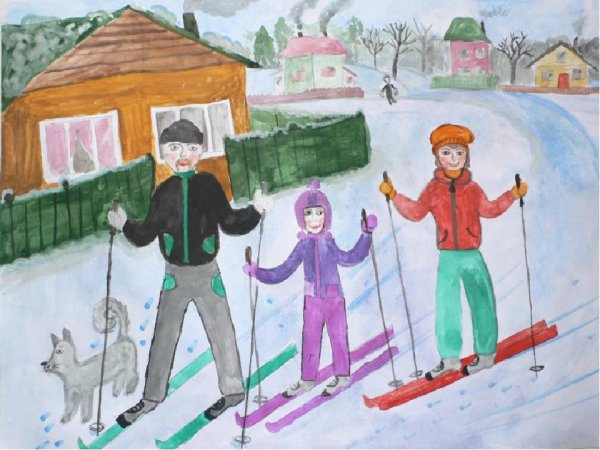 Рисунок моя здоровая семья