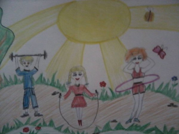 Конкурс рисунков моя здоровая семья в садик