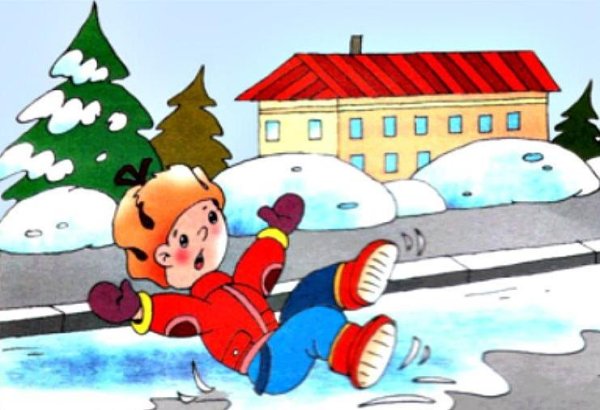 Осторожно на дорогах зимой для детей