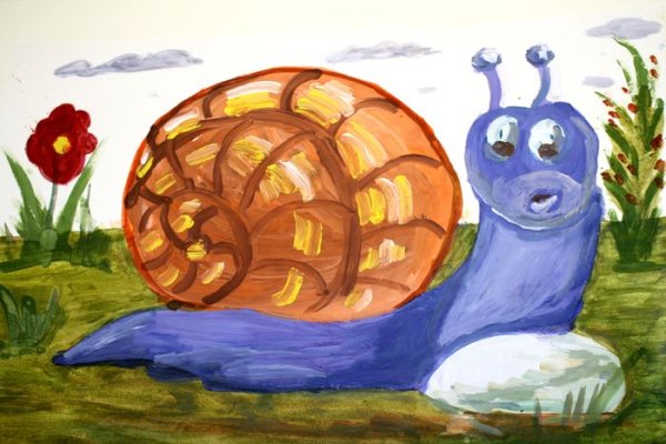 Улитка красками