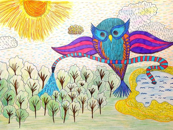 Рисование удивительный мир птиц