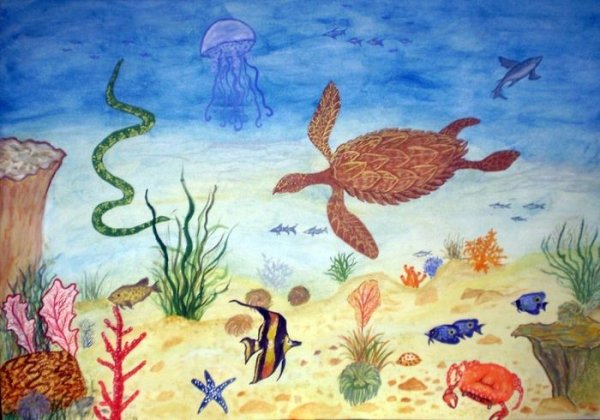 Рисование Морское дно