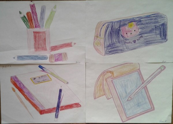 Рисование на тему школьные принадлежности