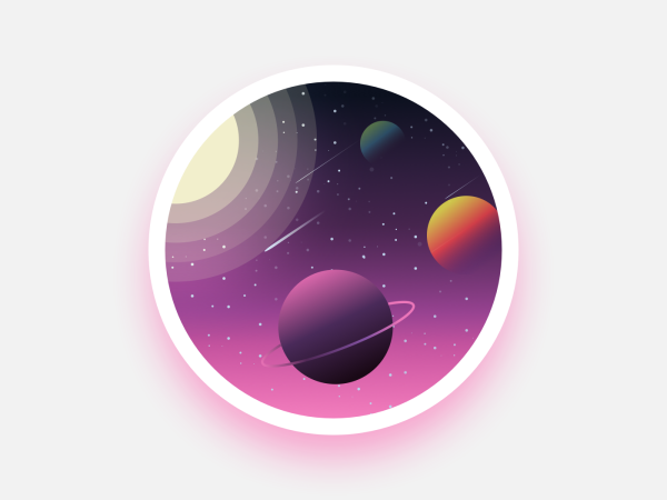 Логотип в космическом стиле