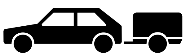 Машина с прицепом вектор