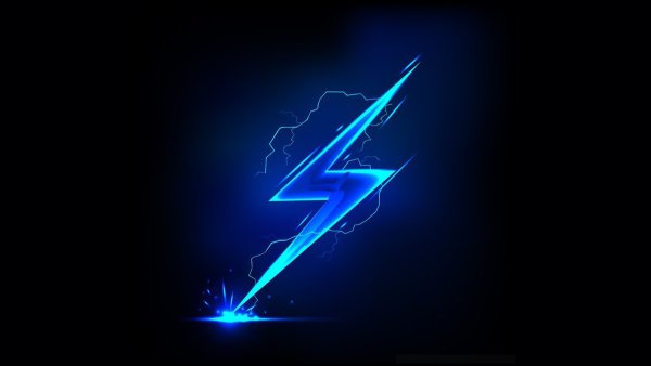 Красивая неоновая молния