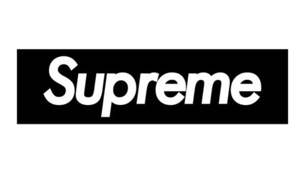 Логотип Суприм чёрно белый