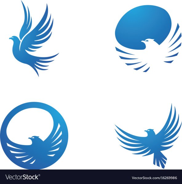 Стилизованная птица для логотипа