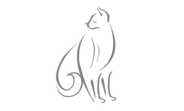 Логотип белая кошка