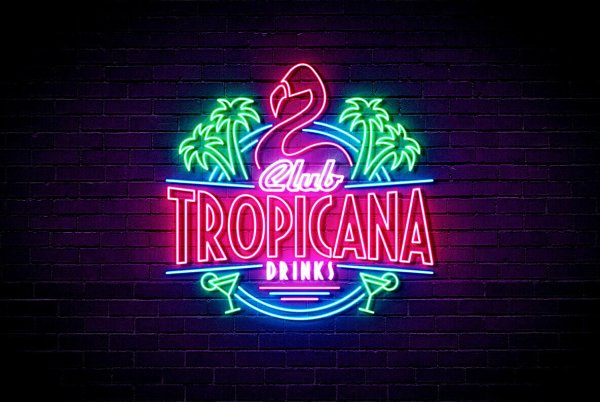 Логотип в неоновом стиле