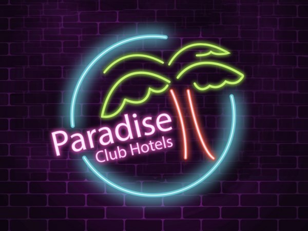 Paradise неоновая вывеска