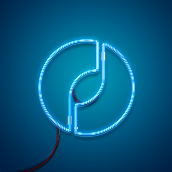 Лого трубка неон