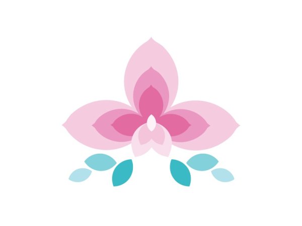 Лепестки орхидеи логотип