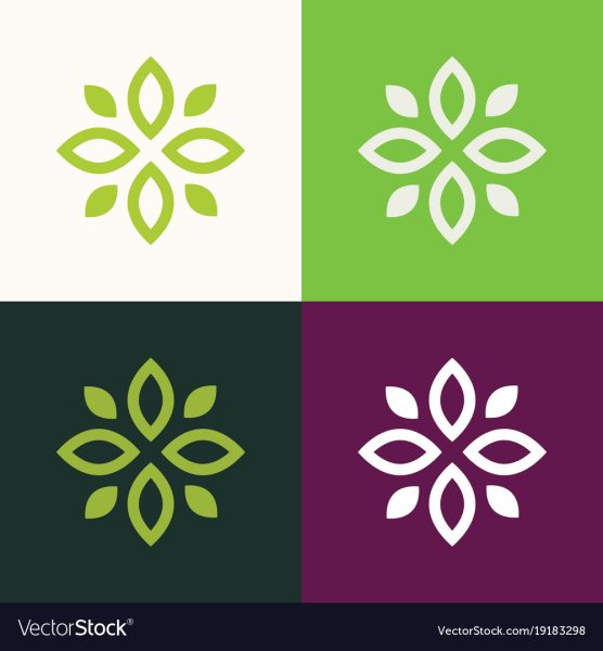 Векторный цветок логотип