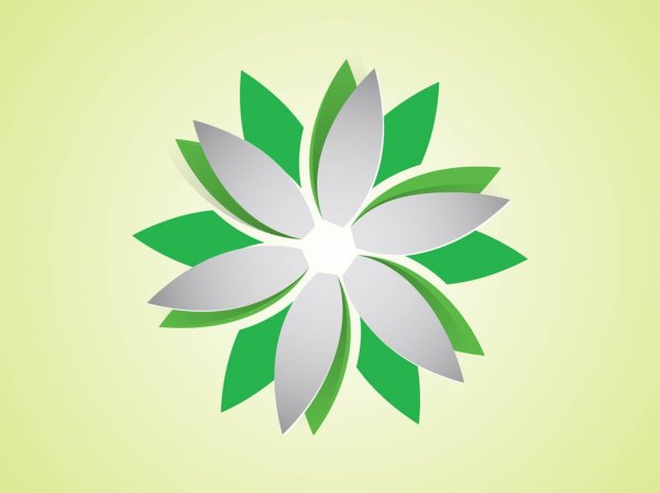 Векторный цветок логотип