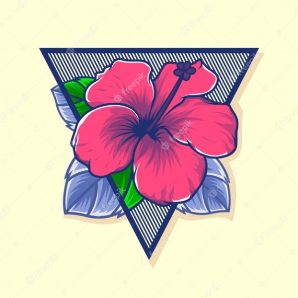 Эмблема с цветами