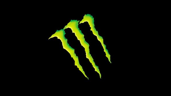 Монстер Энерджи на черном фоне