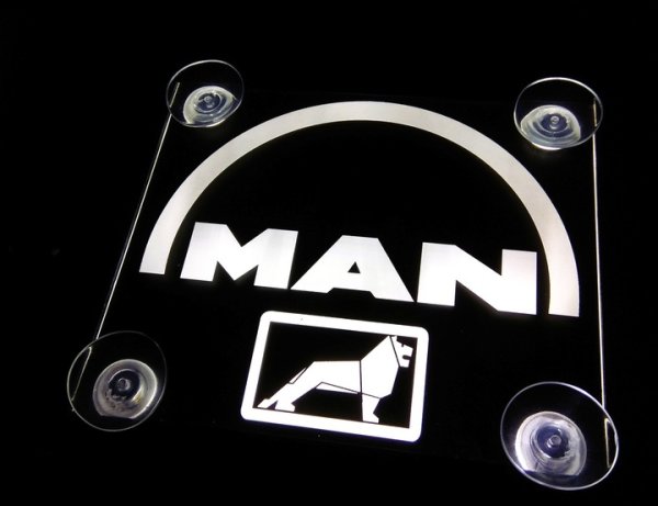 Светодиод логотип ман