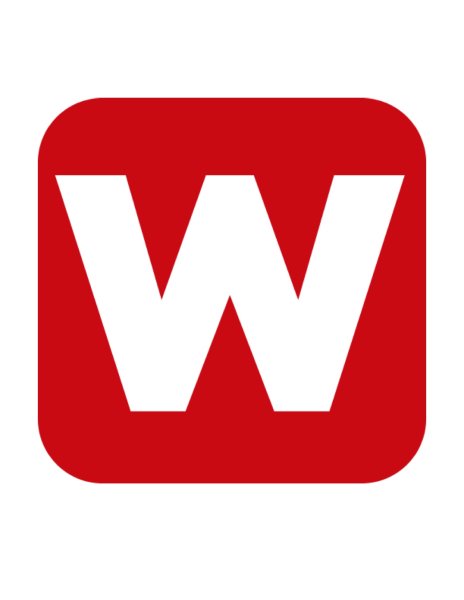 Буква w на Красном фоне