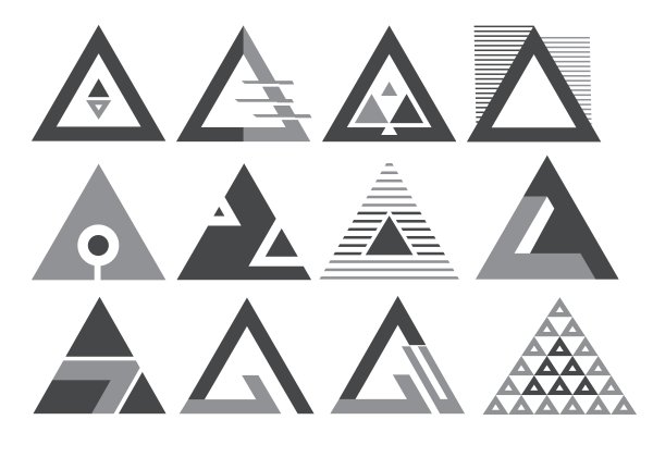 Логотип треугольник в треугольнике