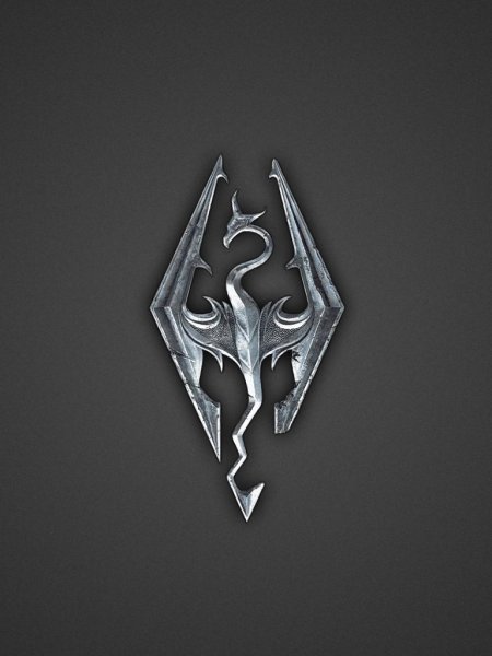 Skyrim logo 4k