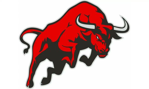 Пиктограмма красный бык