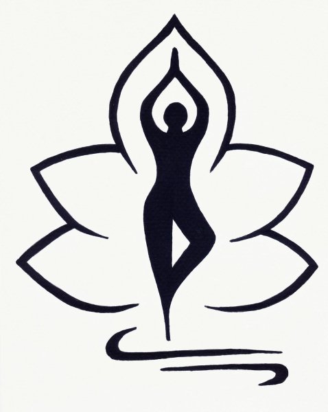 Трафарет йога