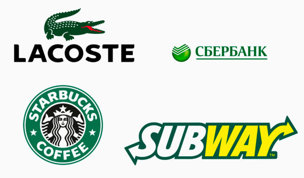 Зеленые логотипы брендов