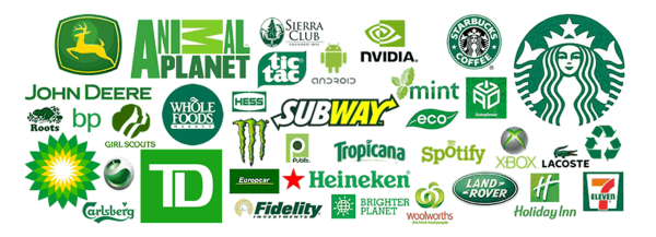 Логотипы зеленого цвета