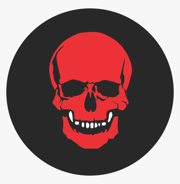 Черный череп в круге