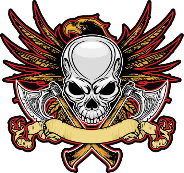 Череп наклейка