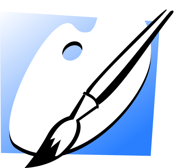 Логотип палитра с кистями