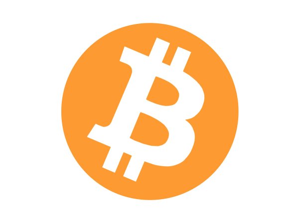 Биткоин на прозрачном фоне