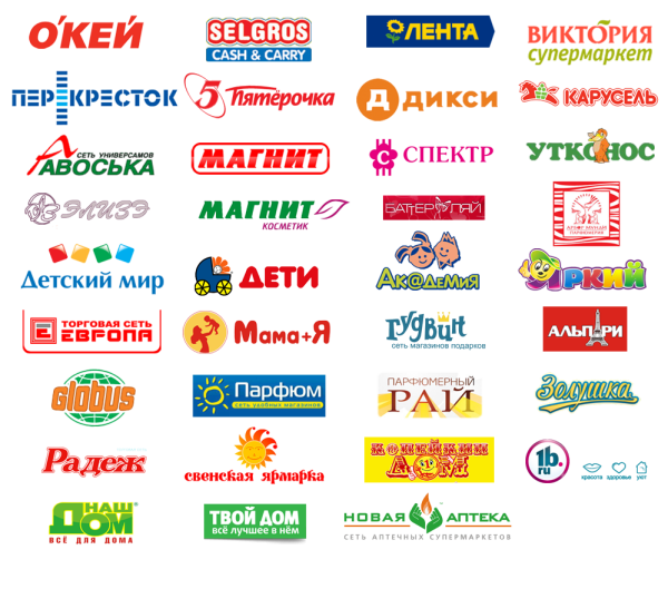 Бренды магазинов