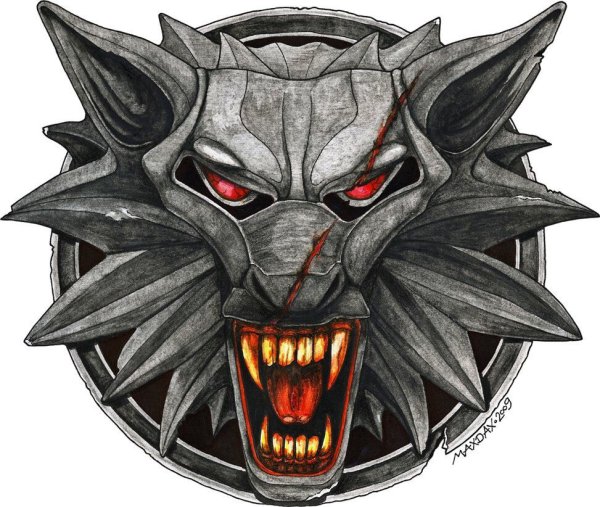 Ведьмак медальон волка