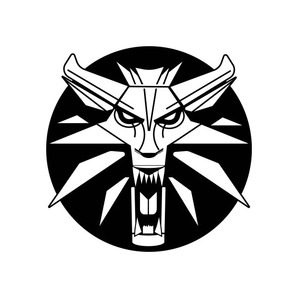 Ведьмак медальон волка вектор