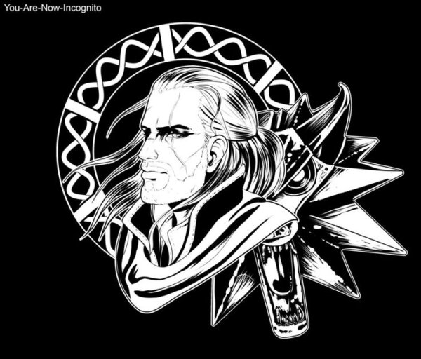 Ведьмак векторное изображение