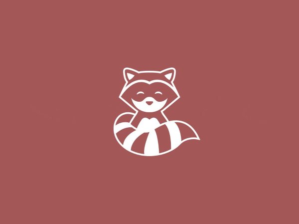 Енот арт Минимализм