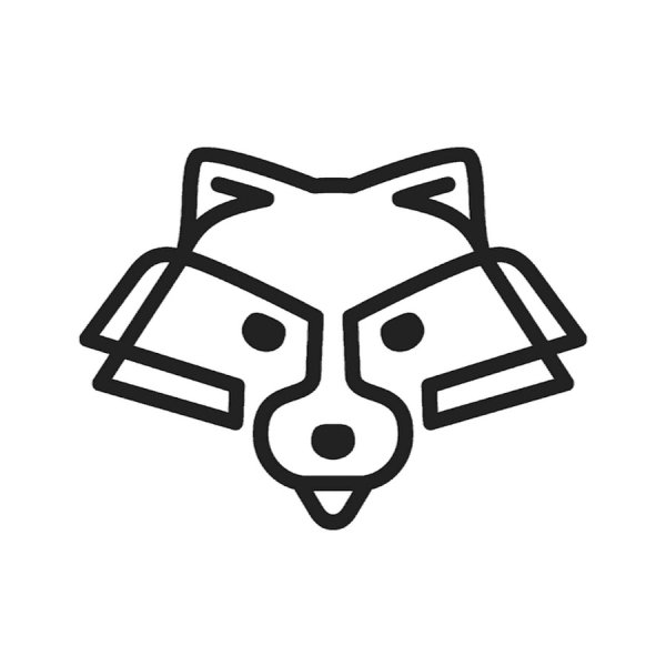 Логотип морда енота