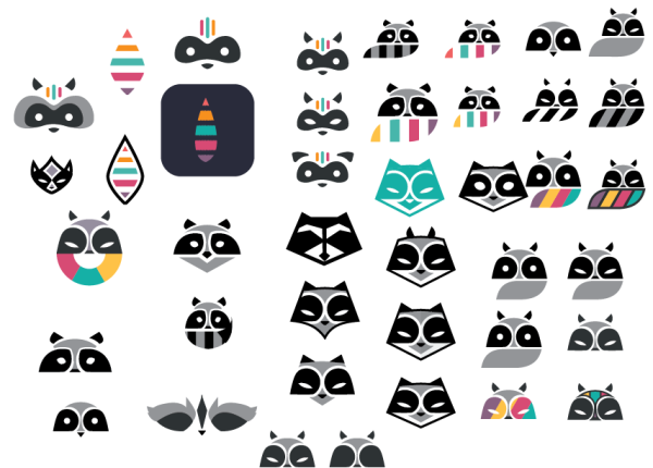 Логотип енота без фона