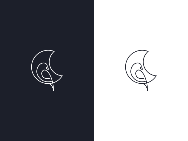 Полумесяц логотип Минимализм